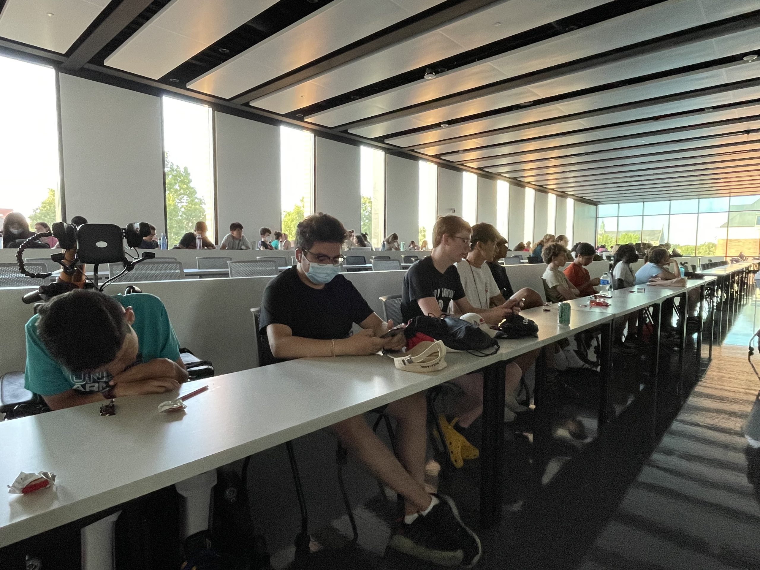 Campers sitting in a lecture room