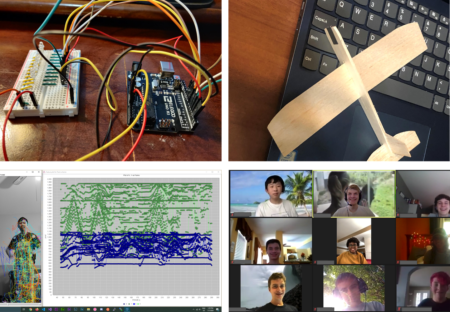 Collage of WIT campers and activities