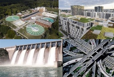 Collage of civil engineering structures in the world